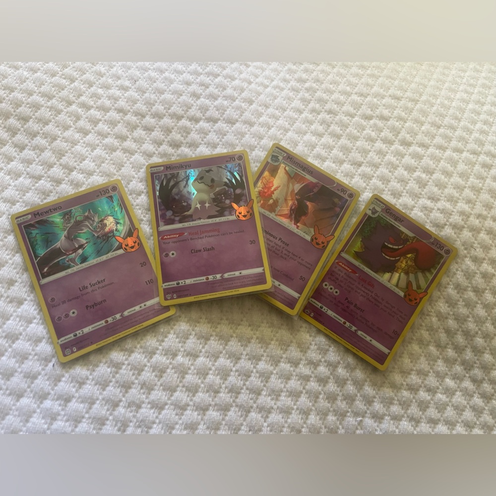 Purple and Yellow Trading Cards